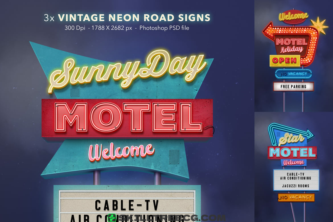 Vintage Neon Road Signs - Premium Collection（101510）-技能树